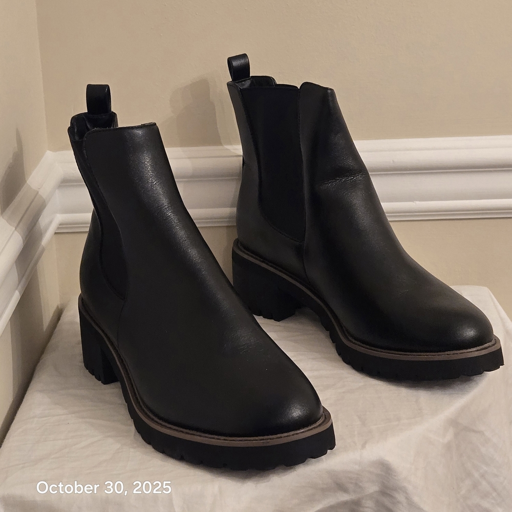 Lane Bryant Sleek Black Ankle Boots